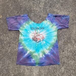 Vtg The Flintstones Yabba Dabba Doobie Volkswage Graphic Tie Dye T Shirt Medium